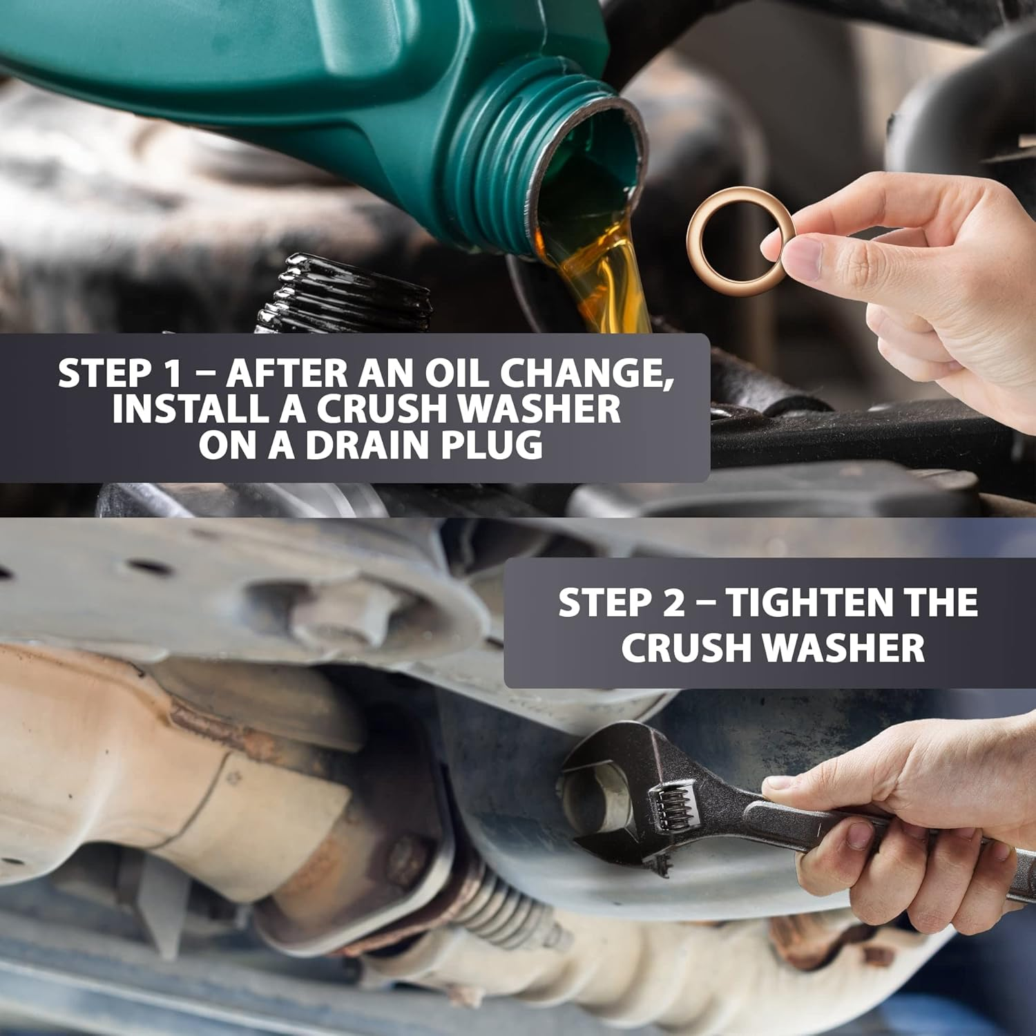 15 Pcs Oil Drain Plug Gasket - 14Mm Cooper Crush Washer Oil Drain Plug - Replacement for Mercedes Oil Crush Washer OEM PN 007603-014106 by AUTOMAJOR image number 3