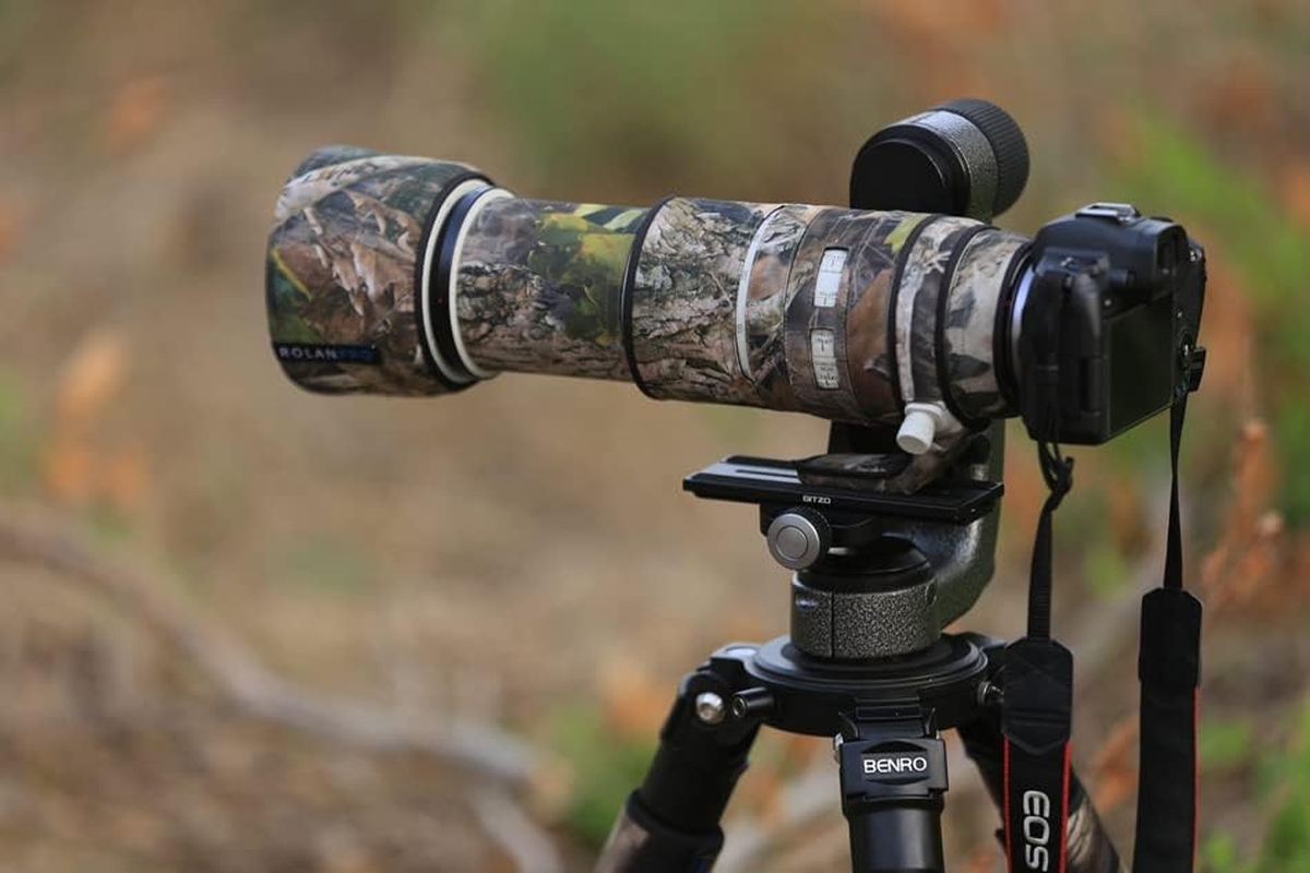 ROLANPRO Waterproof Lens Cover for Canon RF 100-500Mm F/4.5-7.1 L Is USM Camouflage Rain Cover-#10 Tree Waterproof - 28 Wilderness Camo Waterproof image number 3