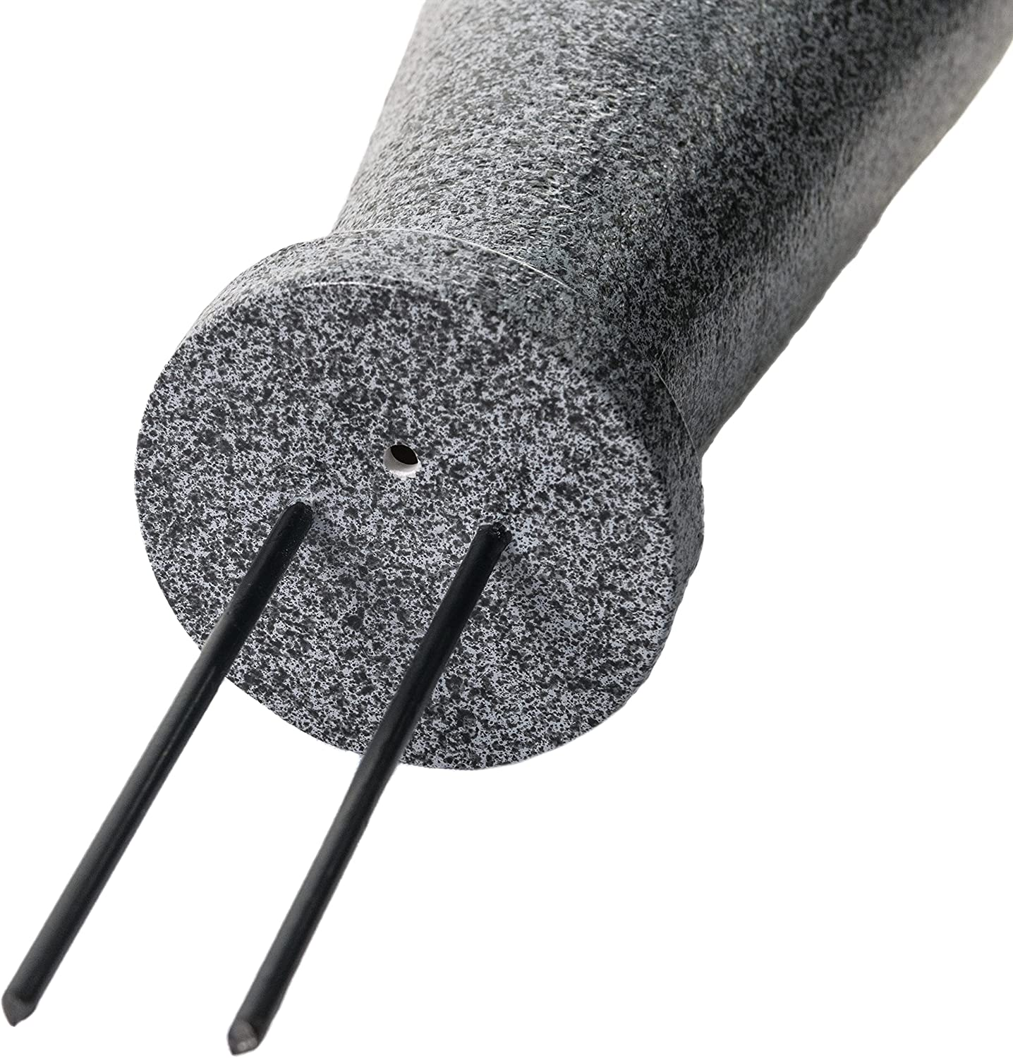 Cemetery Vase with Stakes-Plastic Flower Vases with 2 Ground Spikes, Draining Holes - for Garden, Lawn, Yard - Memorial Grave Decorations 12.7X3.4.X3.9, Black Granite Design image number 1