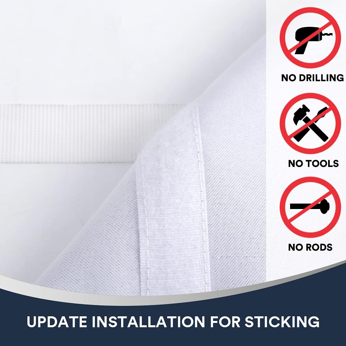 Blackout Curtains for French Doors - Thermal Insulated Tricia Door Window Curtain for Patio Door, Self Stick Tie up Shade Energy Efficient Double Door Blind, 26 X 68 Inches, 1 Panel, Greyish White image number 5