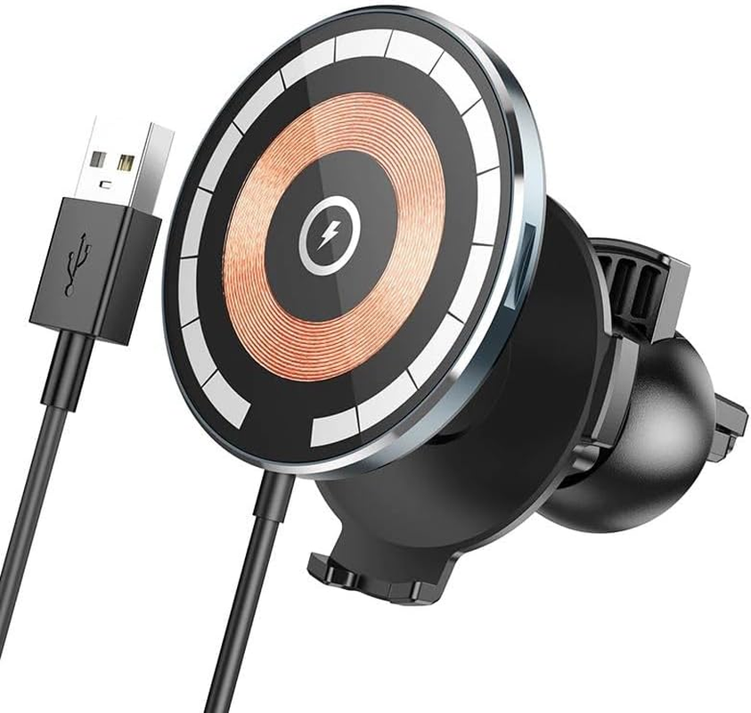 Hoco CW42 2In1 Desktop/In Car 15W Magnetic Holder, Wireless Charger image number 1