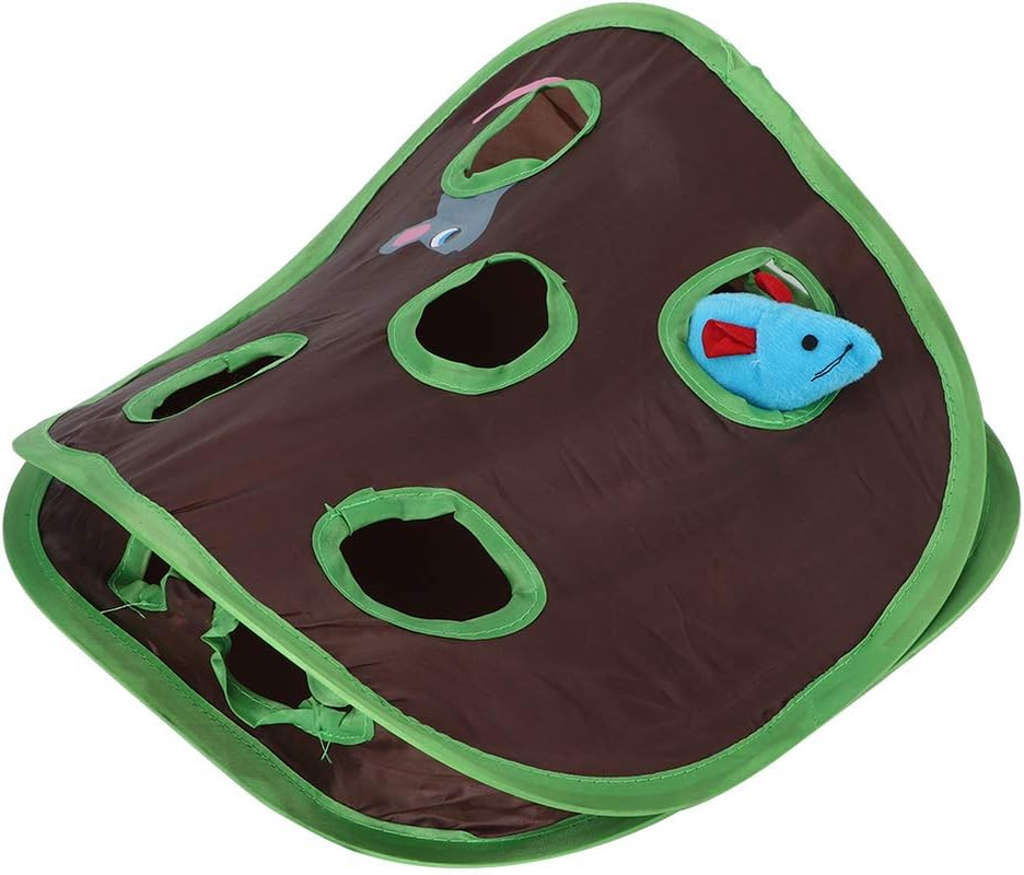 1 Set Foldable Cat Toy Pop up Open Mouse Hunt with Bell Ball Funny Interactive Hunting Pet Toys the Mouse inside Will Be Very Interesting. Perfect for Several Cats image number 3