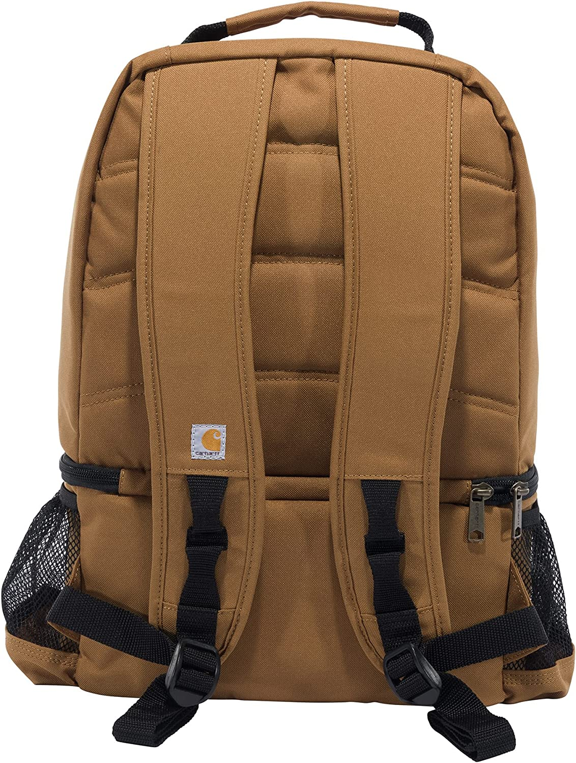 Carhartt Insulated 24 Can Two Compartment Cooler Backpack, Backpack with Fully-Insulated Cooler Base - Brown image number 4