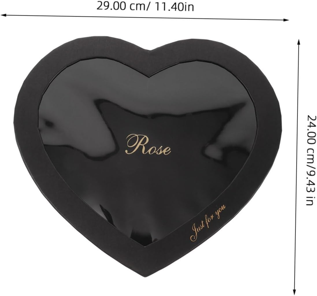 Baluue 2Pcs Valentine'S Day Box Heart Shaped Paper Box Cardboard for Flowers Lids for Perfume Makeup Case for Valentines image number 2