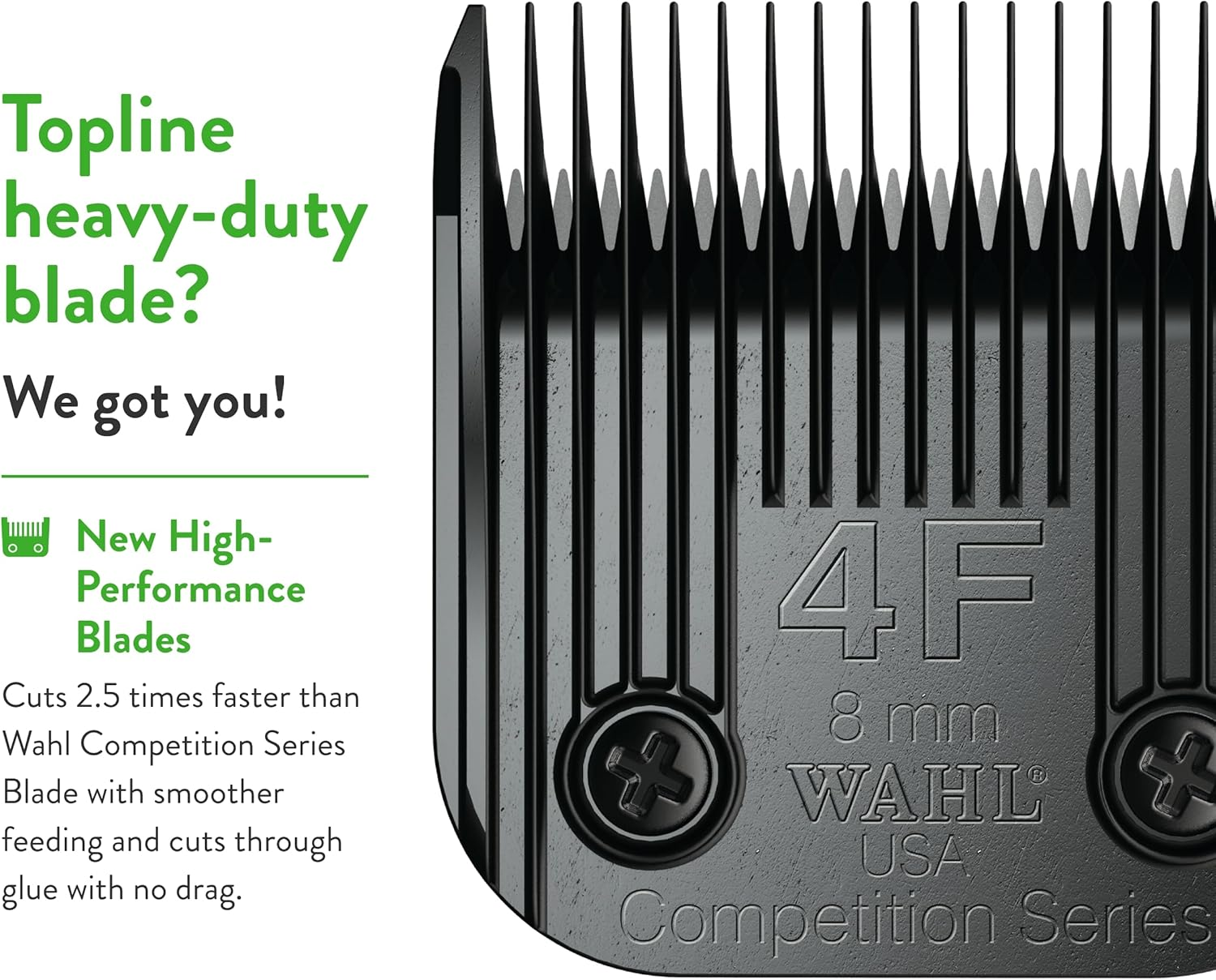 Wahl Professional Animal #4F Extra Full Coarse Ultimate Competition Series Detachable Blade with 5/16-Inch Cut Length (#2375-500),Black