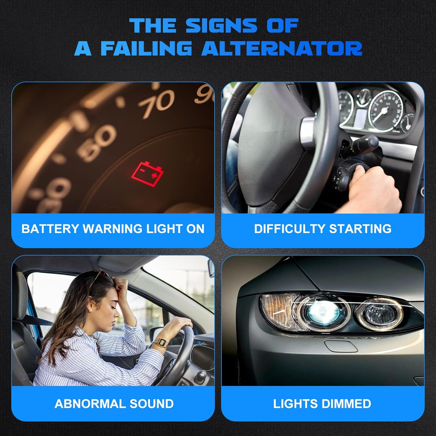 Alternator 11176 for 2006 Civic 1.8L & 2007 Civic 1.8L L4 & 2008 Civic 1.8L L4, for 2009 Civic 1.8L L4 (MFI) & 2010 1.8L L4 (MFI), for Civic 2011 1.8L L4 Vehicle Replacement Alternator 80A 7PK image number 6