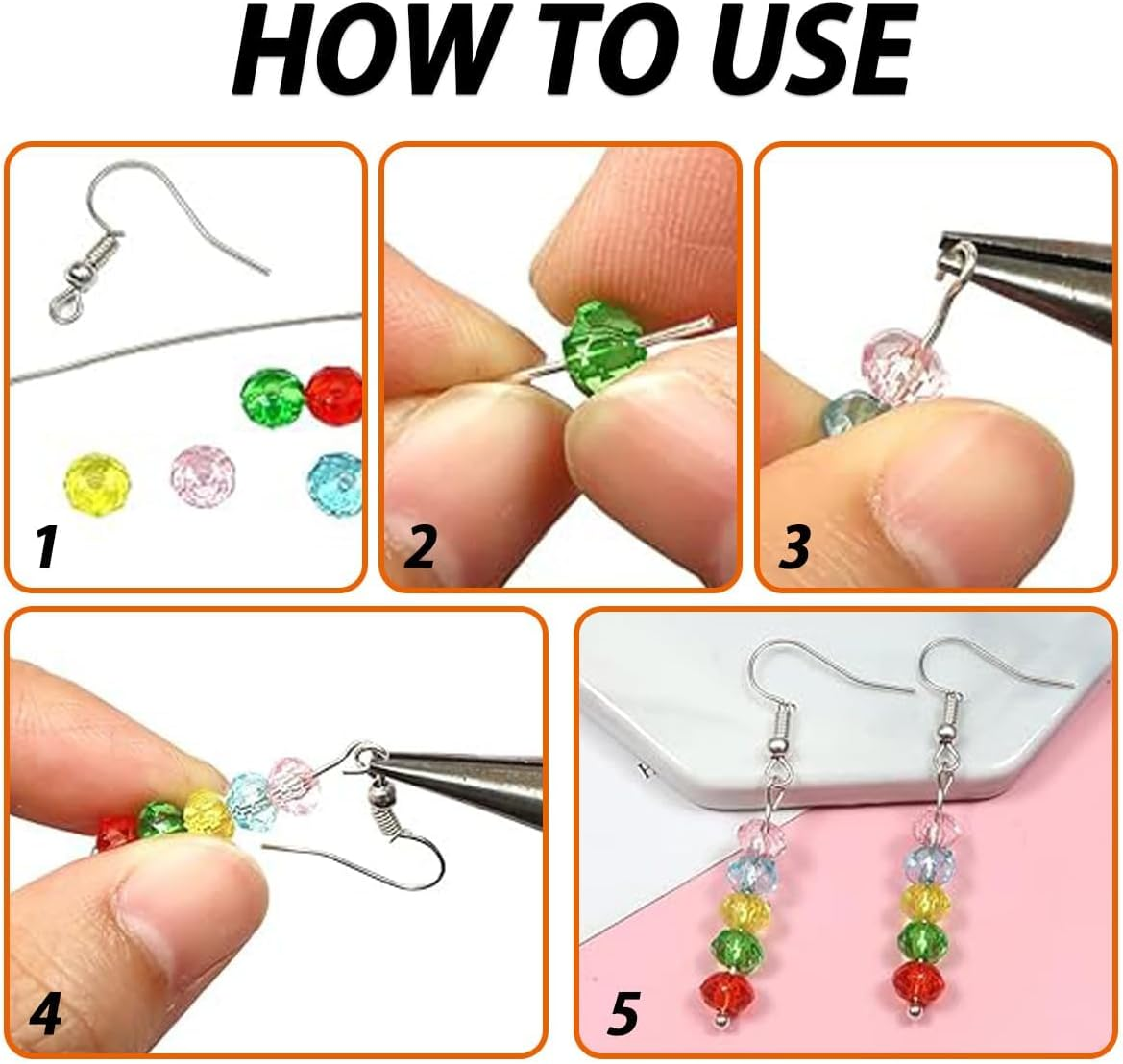 200Pcs Jewelry Making Head Pins 50Mm Platinum Silver Plated Brass Ball Head Pins for Earrings Jewelry Making Jewellery-Making Accessories (Silver) image number 6