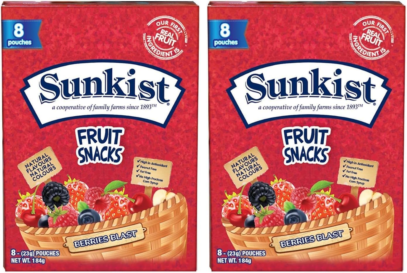 Sunkist Berry Blast Fruit Candies 184 G (Pack of 2) image number 1