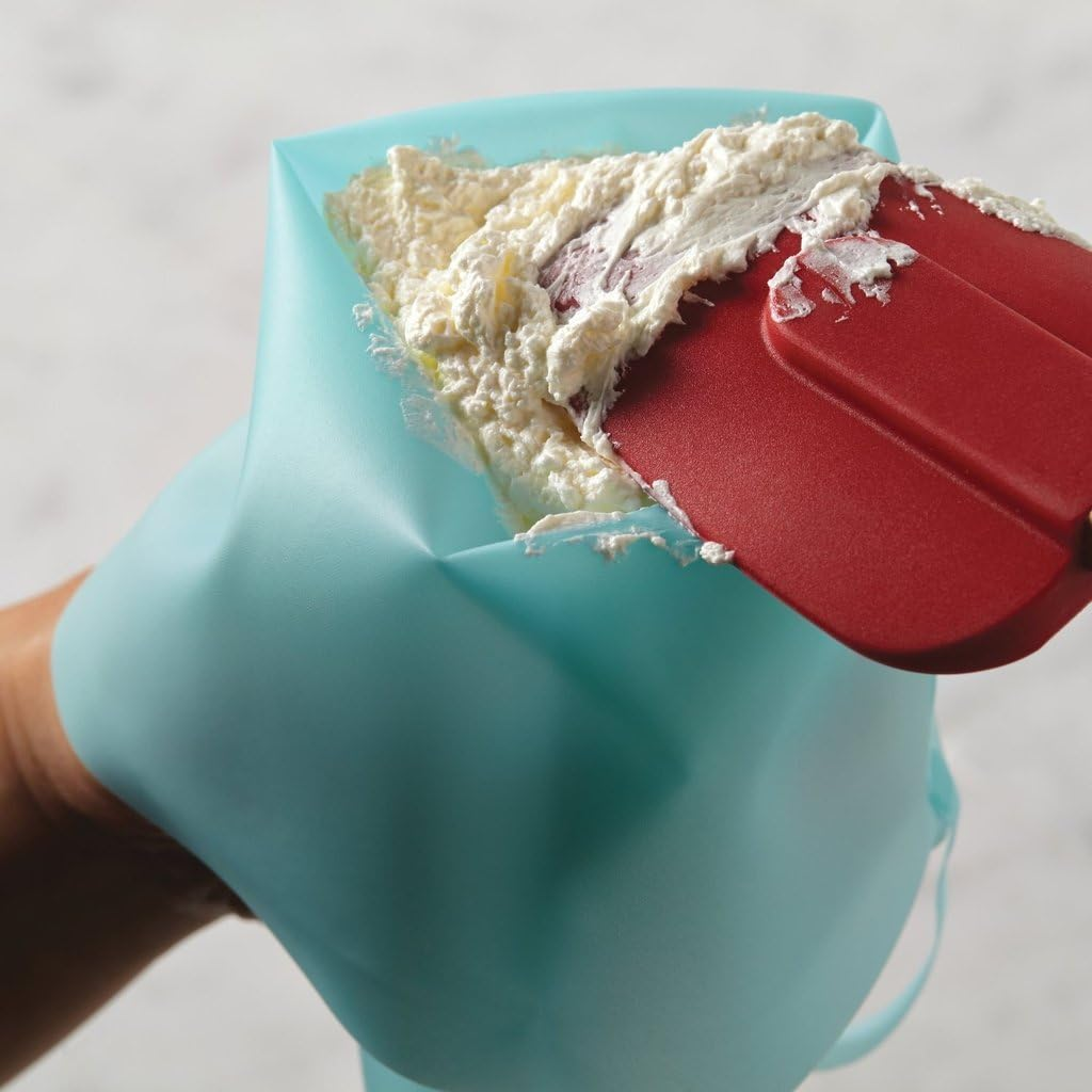 EKIND 3-Piece Reusable Silicon Cake Pastry Bag Cream Icing Piping Bag Cake Decorating Bags Tools Set (3 in 1 S/M/L) image number 6