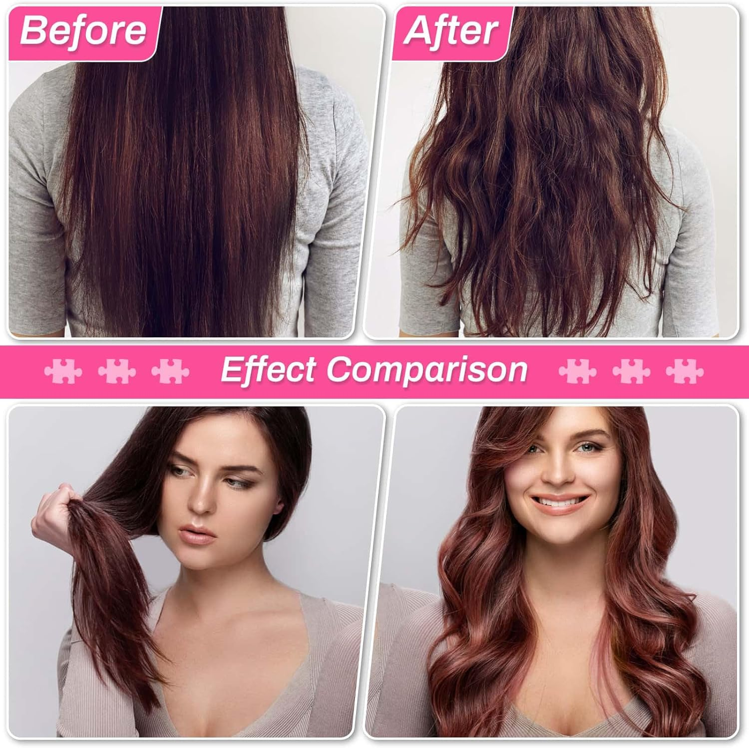 56 Pcs Hair Rollers Set for Blowout Look Long Hair, 30Pcs Rollers Hair Curlers in 5 Sizes with 24 Pcs Hair Clips and Storage Bag for Long Medium Short Hair Volume