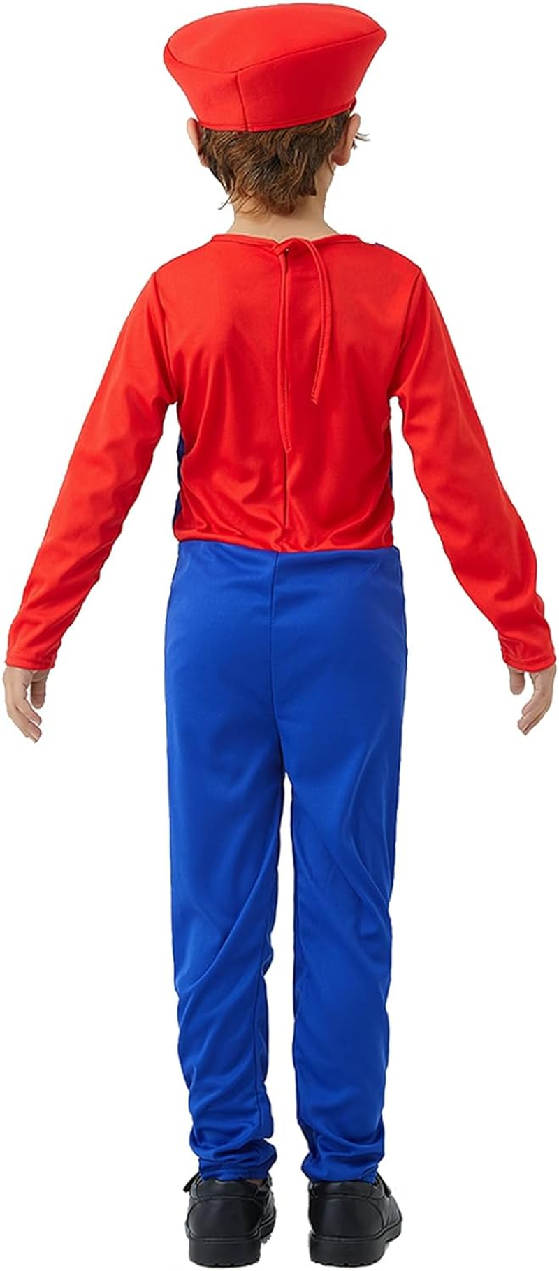 Boys Super Brothers Costume Plumber Cosplay Halloween Costume for Kids Adult with Accessory image number 5