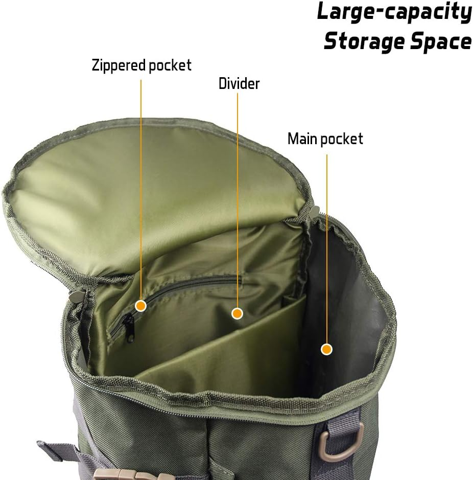 Multi-Functional Large Capacity Fishing Backpack Outdoor Travel Camping Fishing Rod Reel Tackle Bag Shoulder Bag Luggage Bag - Green image number 7