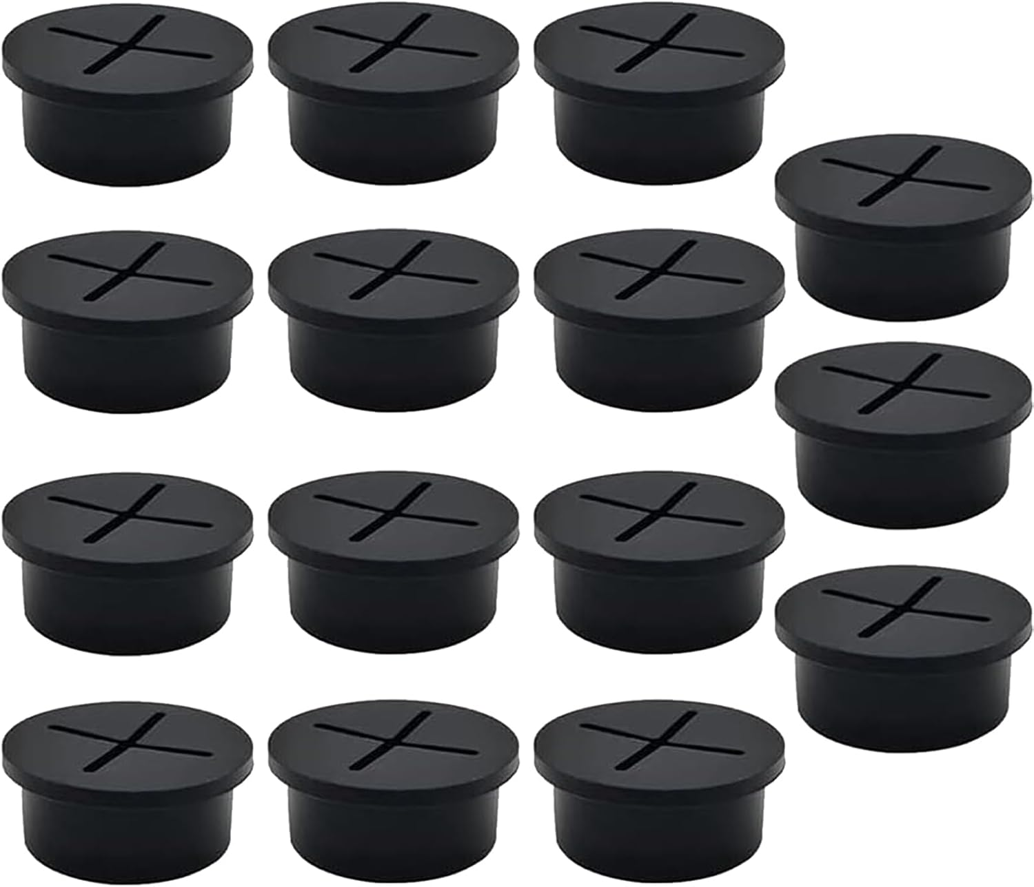 XUTONG 15PCS Desk Grommet,25Mm Desktop Equipment Wiring Management Desk Cord Hole Cover