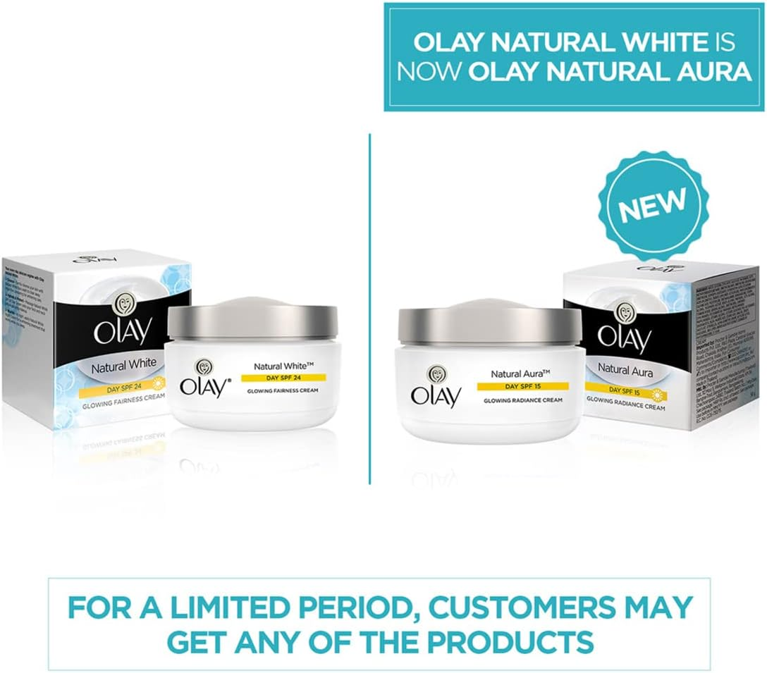 Olay Natural White Glowing Fairness Cream Day SPF 24, 50G image number 4