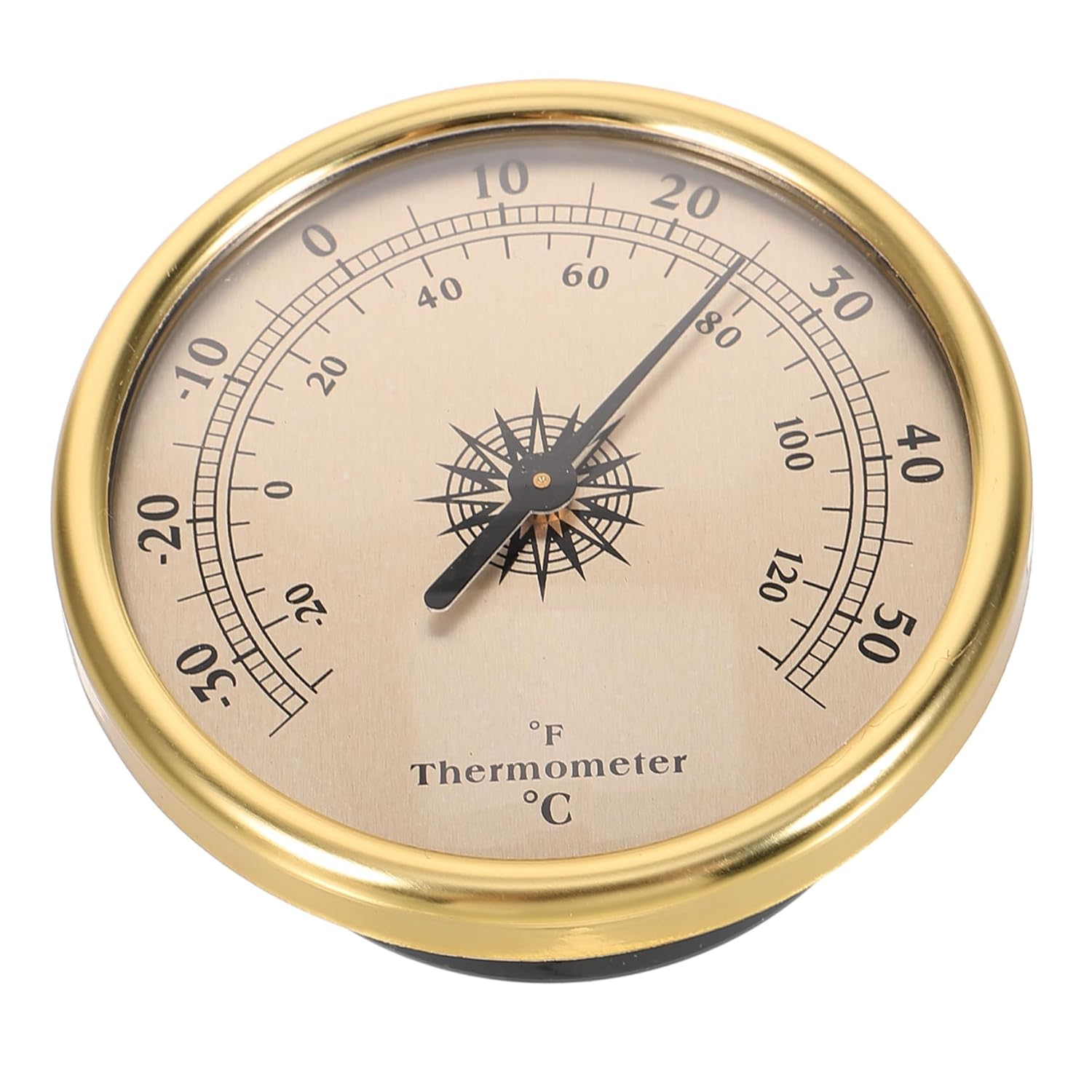 Wall Mount Temperature Gauge Thermometer for Home and Weather Monitoring Clear Scale Compact round Design Read Temperature for Indoor Use