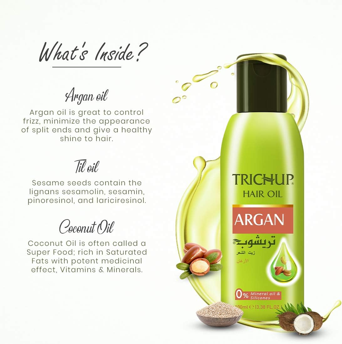 Trichup Argan Hair Oil & Shampoo - Reduce Damage, Frizz & Boosts Shine image number 3