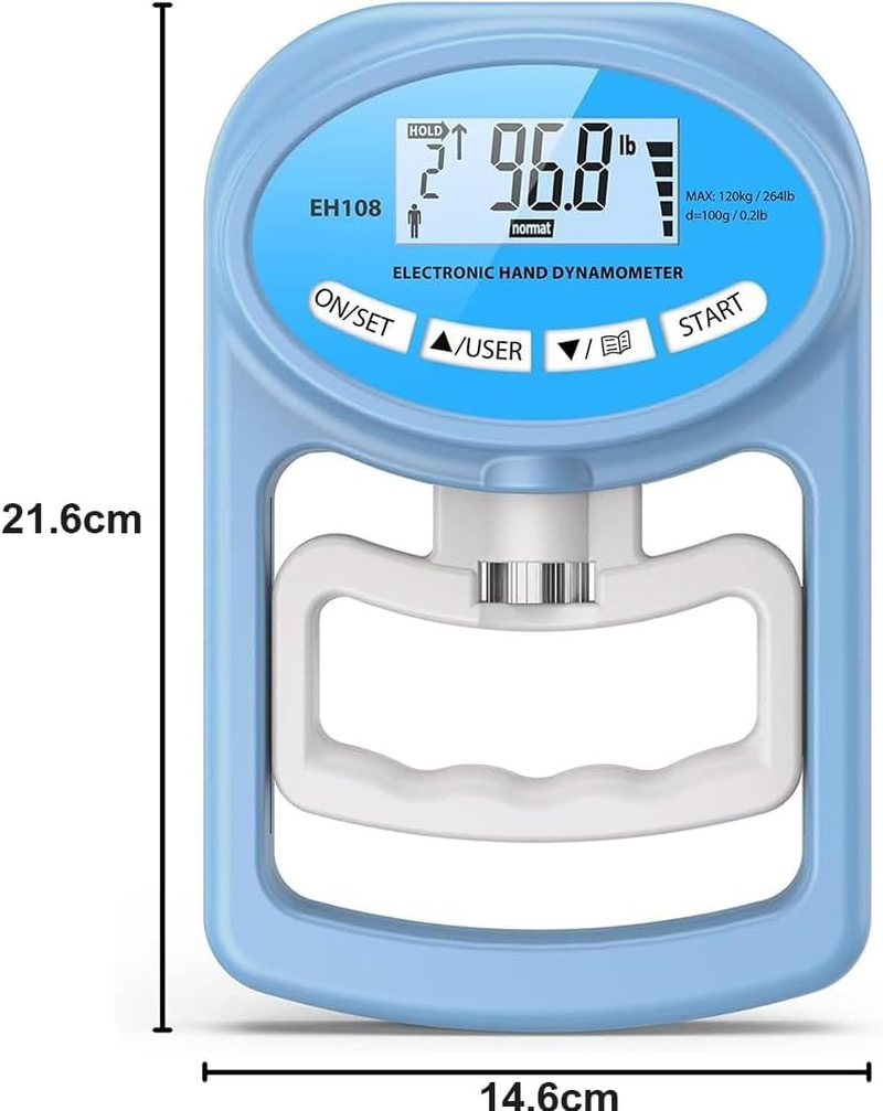 HHWRT Digital Hand Dynamometer Grip Strength, Handeful Grip Strength Tester Trainer, Grip Strength Trainer, Digital Hand Dynamometer Gripx, Wrist Exerciser, Strength Measurement Meter image number 5