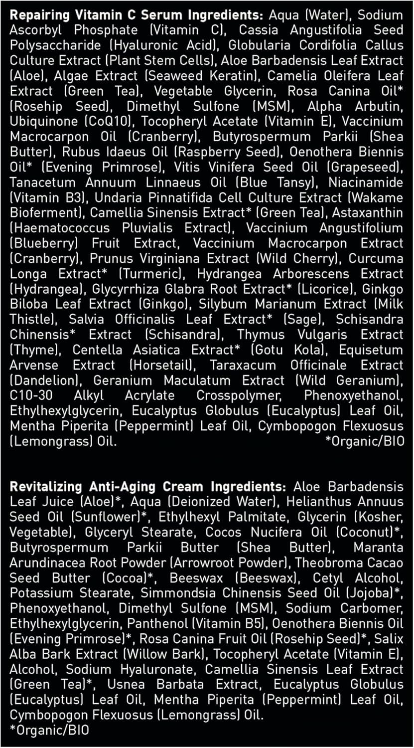 Brickell Men'S Advanced Anti-Aging Routine, Night Face Cream, Vitamin C Facial Serum and Eye Cream, Natural and Organic, Unscented image number 2