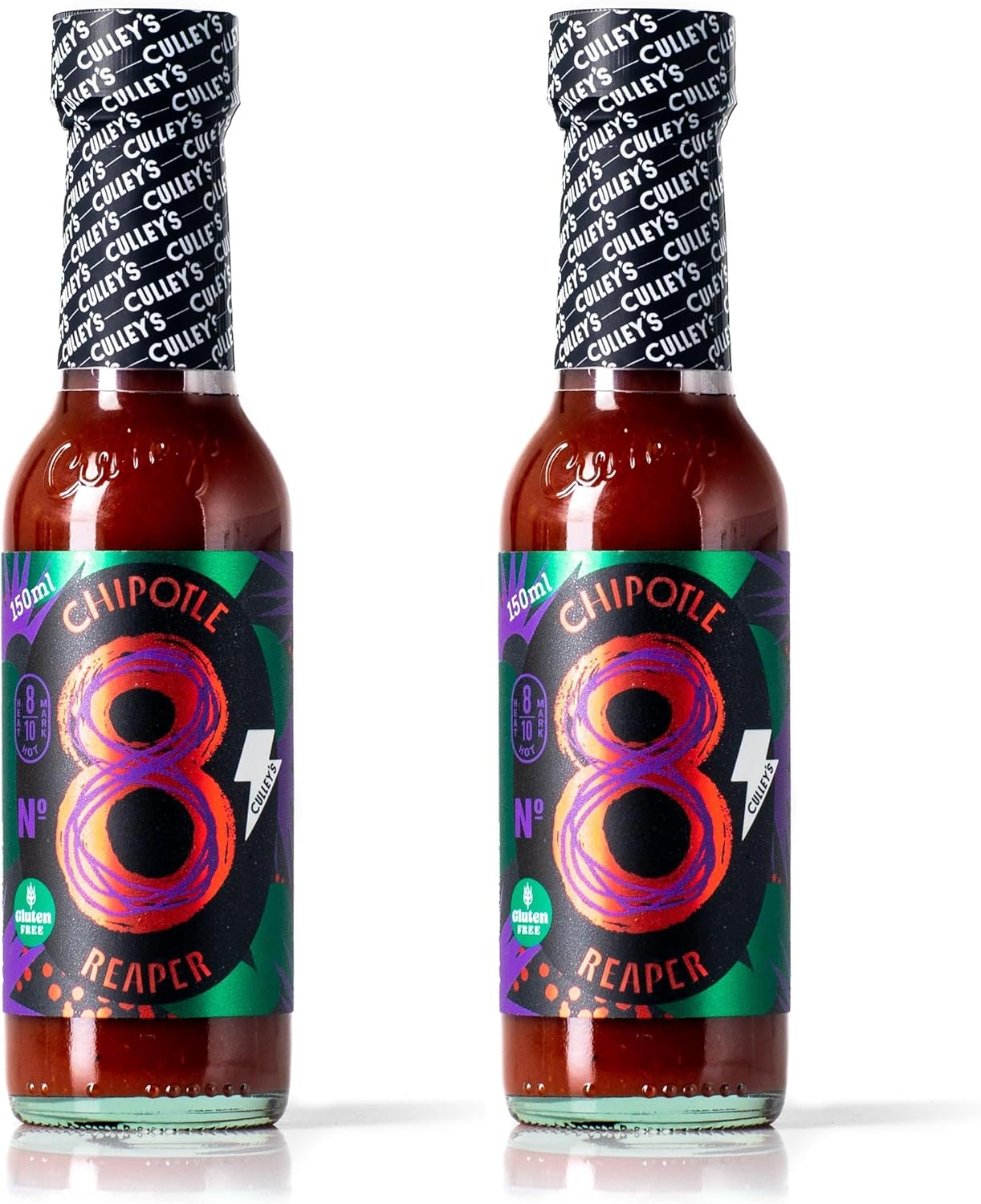 Culley'S No 8 - Chipotle Reaper, Chipotle & Carolina Reaper Hot Sauce, 8/10 Heat Mark [HOT], Chilli Sauce, 1 X 150Ml Bottle image number 2