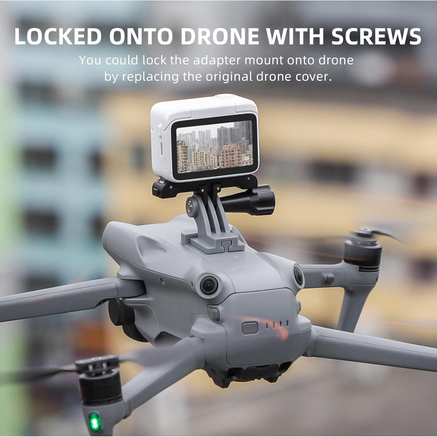 CERFFOOL Action Camera Mount for DJI Air 3 Drone for DJI Action 5 Pro 4/Gopro Hero 13 12 Black/Insta360 GO 3S 3/Insta360 X4 X3 Kit Adapter Extension Accessories image number 1