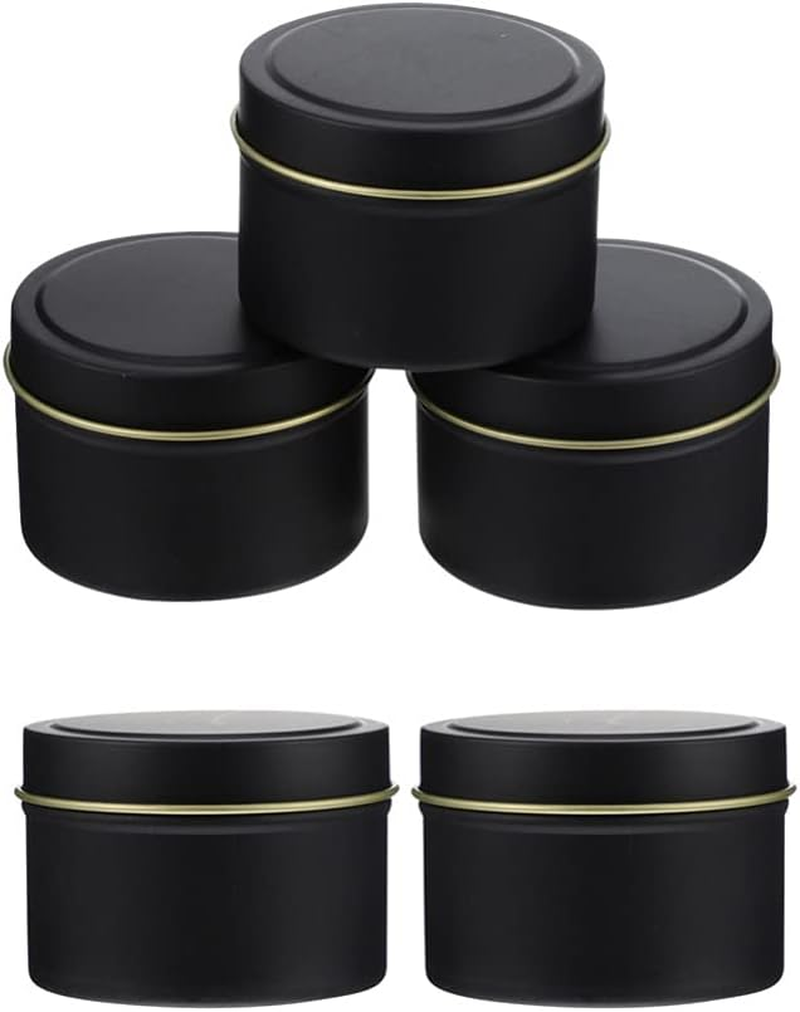 ARTIBETTER 5Pcs Candle Tin Cans Iron Metal round Candle Containers Empty Candle Jar Pot for DIY Candles Making Supplies Arts Crafts Holiday Gifts image number 5