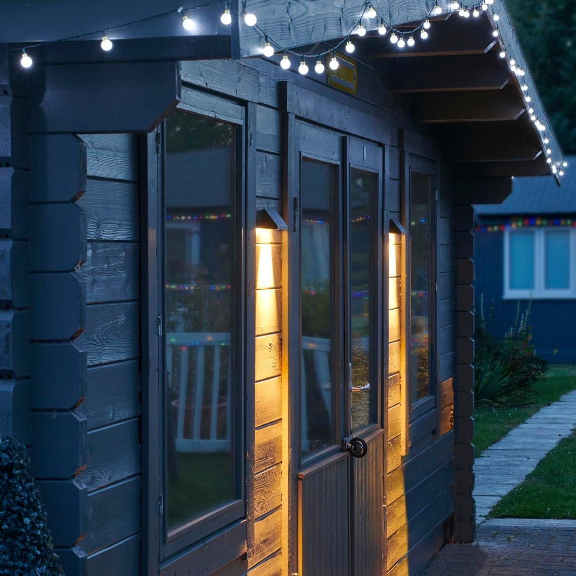 Auraglow Solar Wall & Fence Downlights with Triple LED, IP54 Waterproof Outdoor Garden Lights - Pack of 2 (2 Pack)