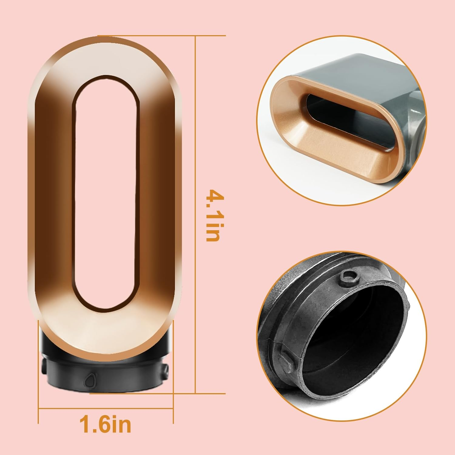 YTCHYYSK Pre-Styling Dryer Attachment Nozzle Replacement Compatible with Dyson Airwrap HS01 HS05 Accessories Part 969759-01,Gold image number 3