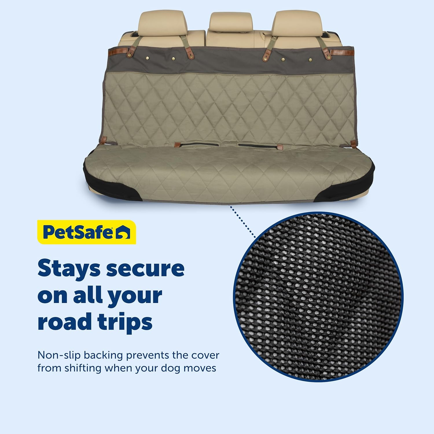 Petsafe Happy Ride Quilted Bench Seat Cover &ndash; Waterproof and Durable &ndash; Machine Washable &ndash; Fits Most Cars, Trucks and Suvs &ndash; Backseat Protection for Pet Paws, Scratches and Dog Hair image number 3