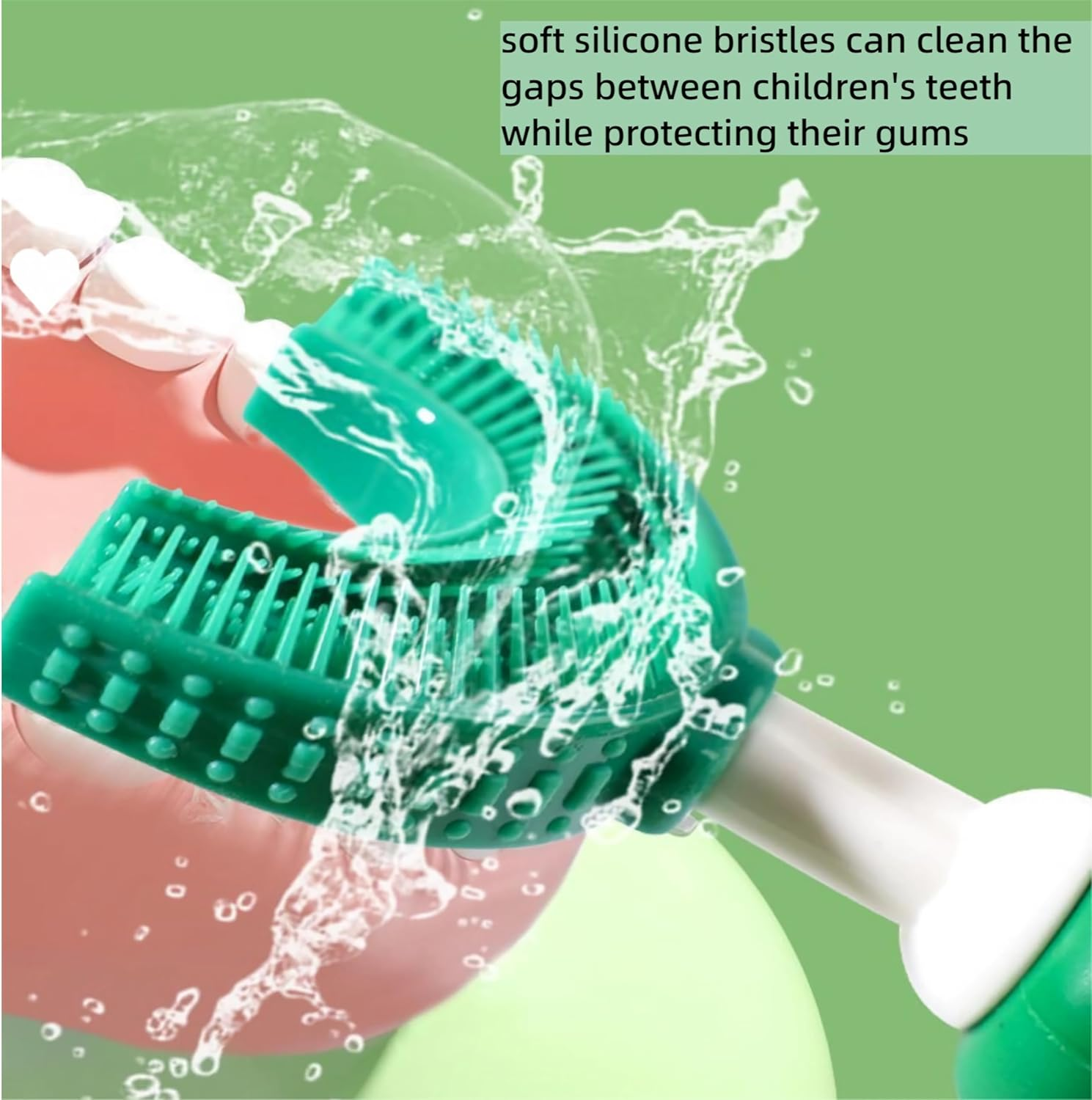 U-Shaped Children'S Toothbrush, Dinosaur Toothbrush Food-Grade Soft Silicone Toothbrush, 360&deg; Oral Cleaning Design for Infants (2-6 Years Old) (Light Purple) image number 2