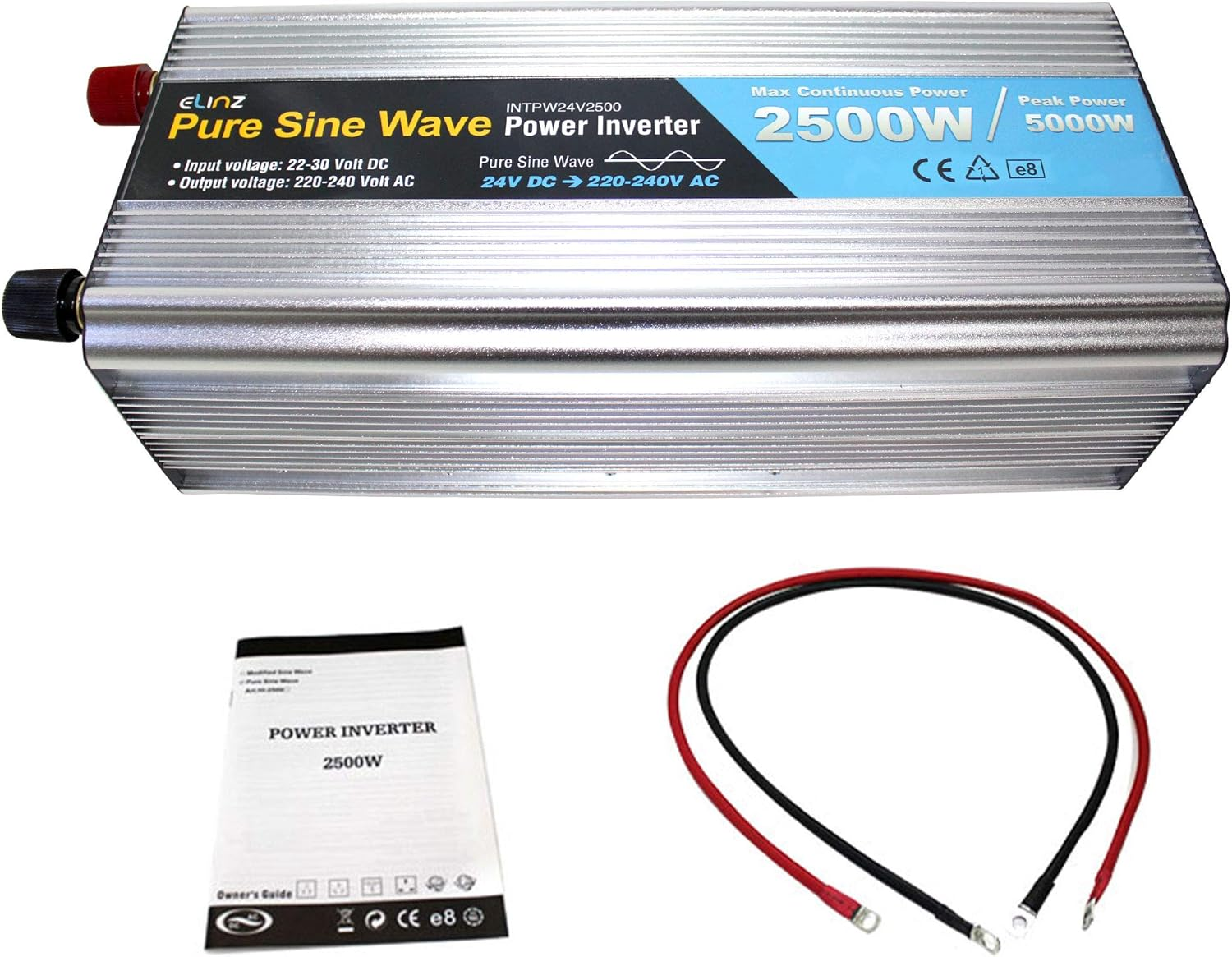 2500W/5000W Inverter 12V to 240V Pure Sine Wave Power Elinz Low High Voltage Input Short Circuit Output Overload Protection AUS Plug Car Caravan Ute SUV Truck Trailer Bus Camper 2Yr Warranty image number 2