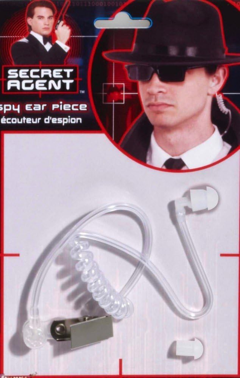 Shoperama Spy In-Ear Headphones Headset Microphone Spy Secret Agent FBI Bodyguard Security Costume Accessory