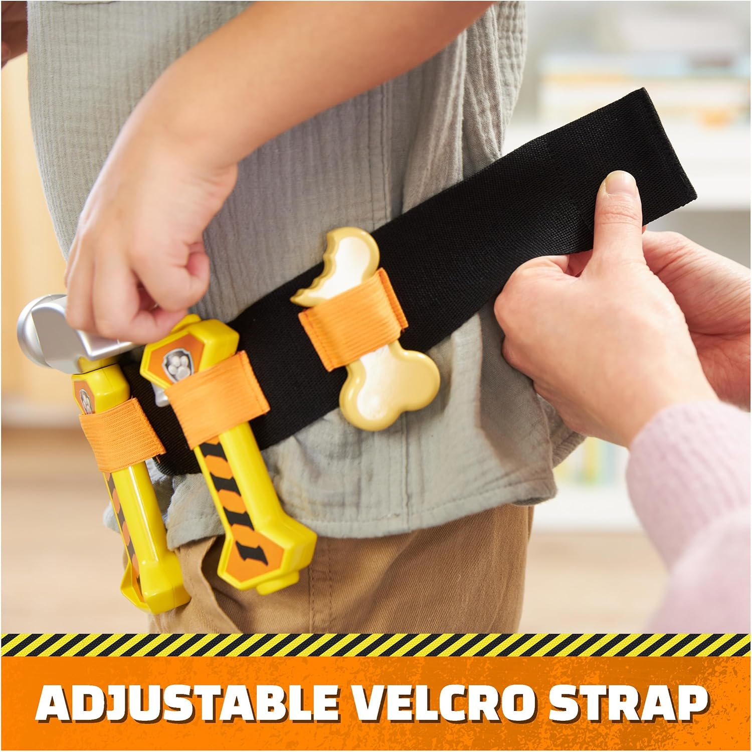 Rubble & Crew, Rubble&rsquo;S Construction Tool Belt, with 6 Piece Kids Tool Set, Pretend Play Costume with Kids Toys for Ages 3 and Up image number 4