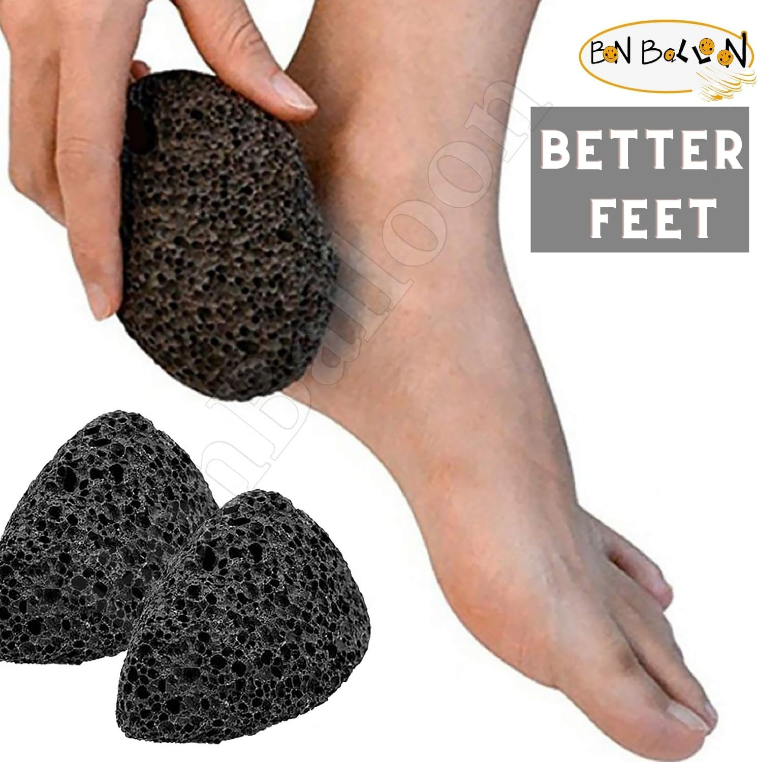 2 Pcs Pumice Stone Dead Sea Best Remove Dead Skin Calluses Exfoliate Smooth Feet for Scrubber Exfoliating Dry Natural Foot Removes Callus on Hands & Heels and Body Care Hard Cracked Heels Pedicure SPA