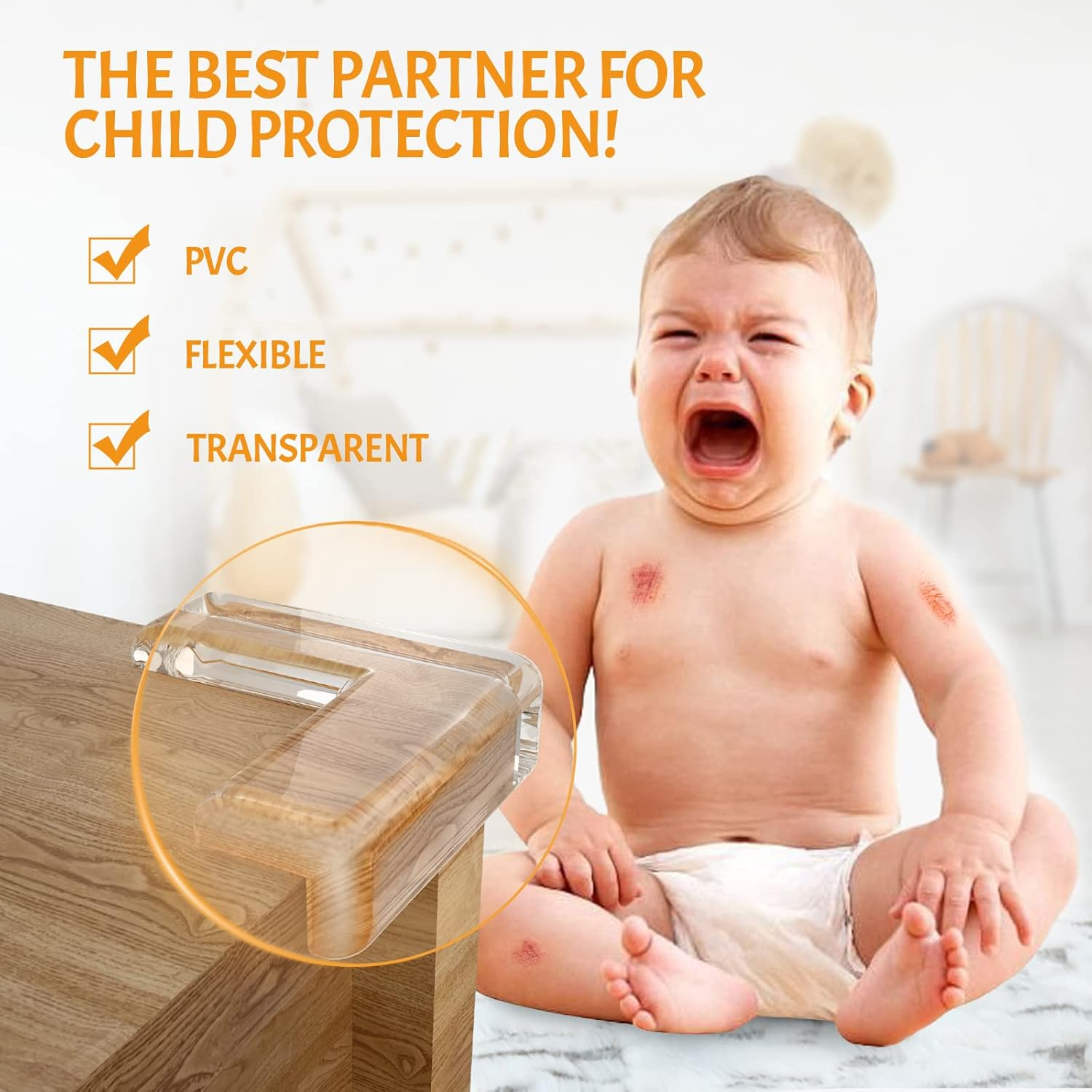 Fhlbestyu Pack of 30 Baby Corner Protectors, Soft Silicone Self-Adhesive Table Edge Protection for Various Furniture to Protect Baby from Injuries