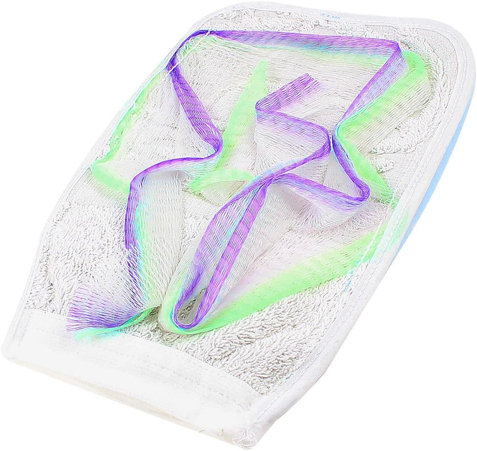 Ruilogod Exfoliating Gauze Decoration Bath Glove Cleaner Multicolor