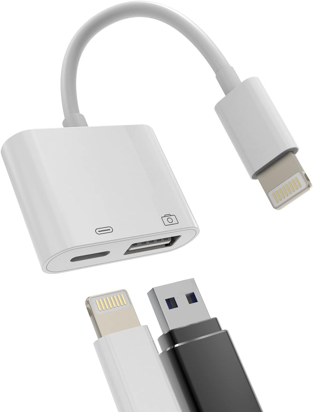 USB-C to USB Adapter(2In1) Type C Cable Accessories Thunderbolt Converter OTG 3.0 Mouse Port Dongle Compatible for Samsung for Iphone15 Pro Max plus for Ipad Macbook