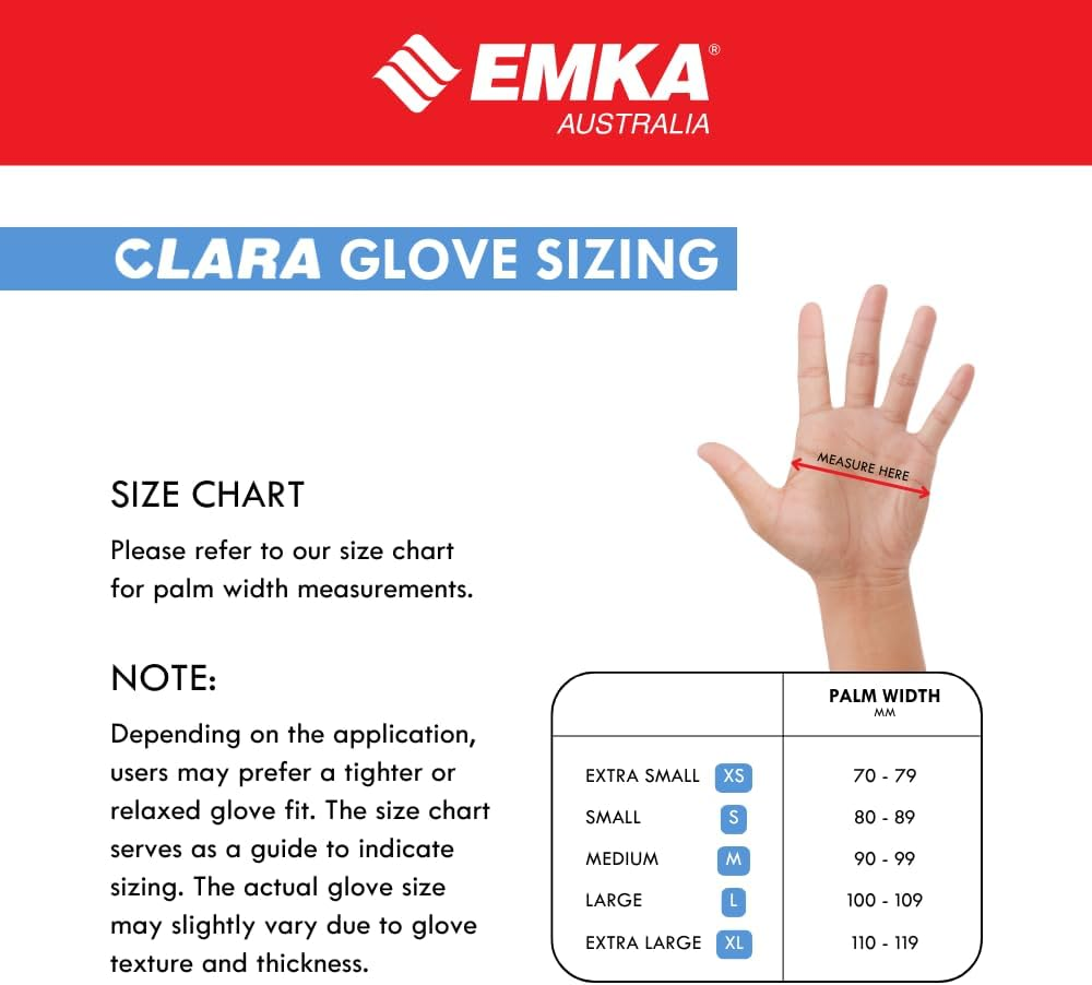 Clara Blue Nitrile Powder Free Disposable Examination Gloves, Finger Textured, 3.0G, 100 Pieces image number 5