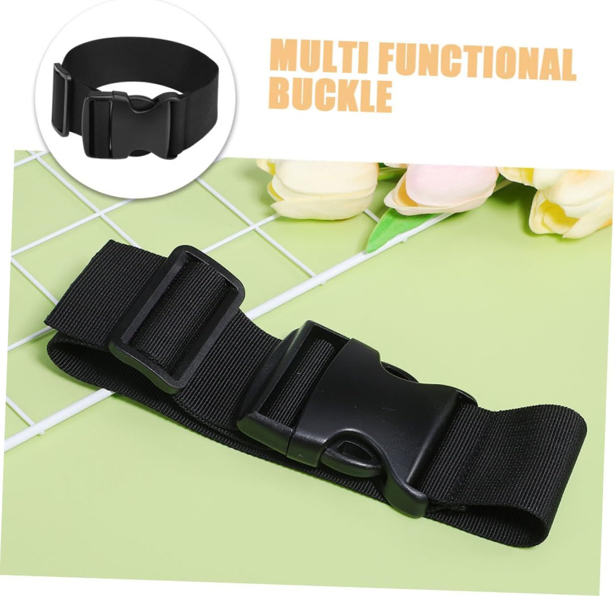 Yardenfun 2Pcs Adjustable Luggage Straps Travel Packing Strap Buckle for Outdoor Camping Hiking Sturdy Fixed Wide Wear-Resistant Bands image number 3