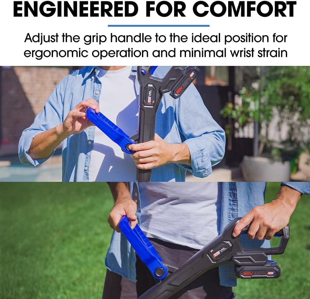 Powerblade LN4 20V Cordless Electric Line Trimmer & Garden Edger Kit, with Battery and Fast Charger