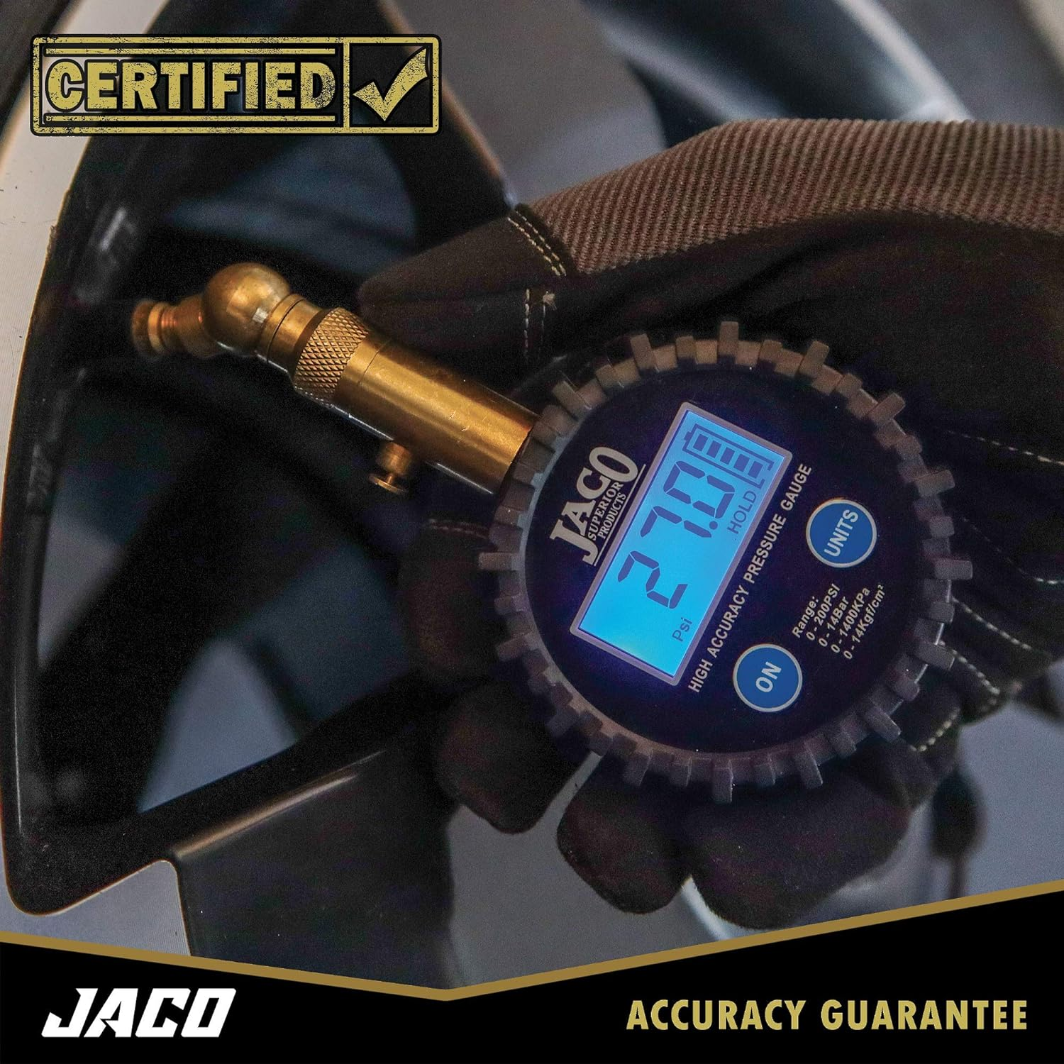 JACO Elite Digital Tire Pressure Gauge - Professional Accuracy - 100 PSI image number 1