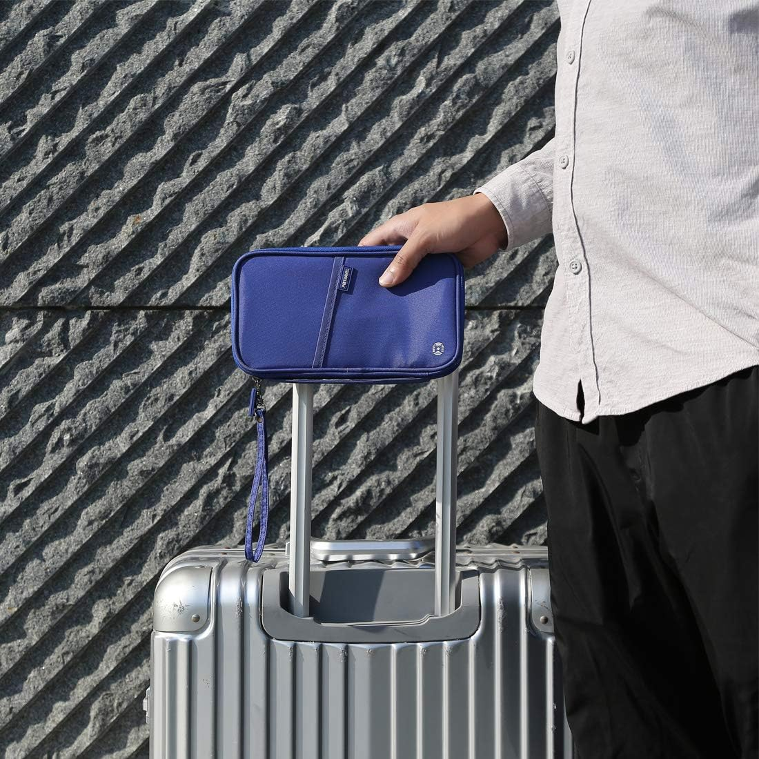 RFID Family Passport Holder Travel Wallet Waterproof Holiday Document Organiser for Credit ID Cards Boarding Passes Flight Tickets Cash and Other Travel Accessories by Mankn image number 2