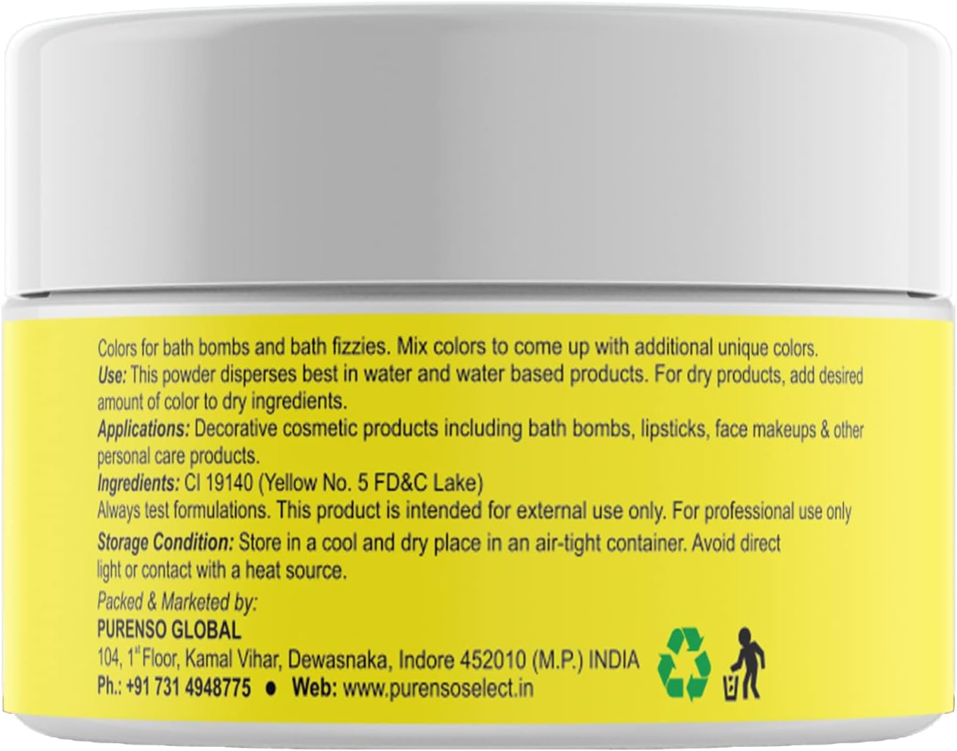 Purenso Select - Bath Bomb Color - Yellow, 10G image number 6