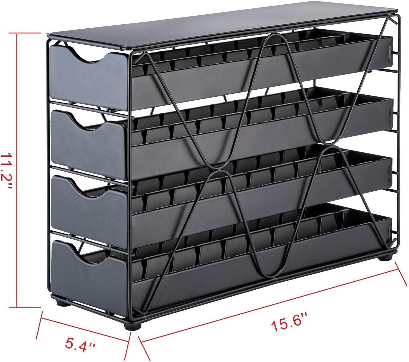 Flagship for Nespresso Pod Holder Drawer Large Mullti Tier Coffee Pod Holder Vertuo (4 Tier (80Pods Capacity)) image number 4