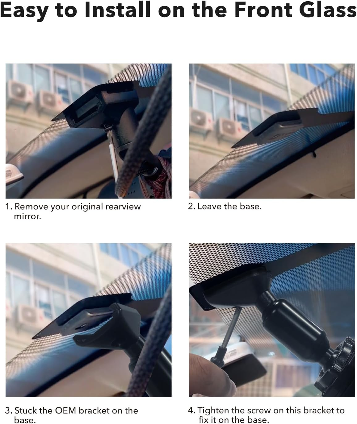 WOLFBOX OEM Bracket for USB C G840S/G840H/G850/G900 Mirror Dash Cam image number 2