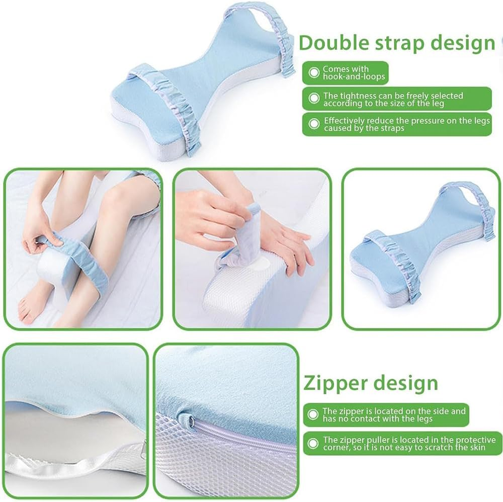 Side Sleeping Knee Pillow, Memory Foam Orthopedic Pillow for Knee, and Leg Pain Relief, Comfortable Bed Wedge Pillow for Side Sleepers image number 6