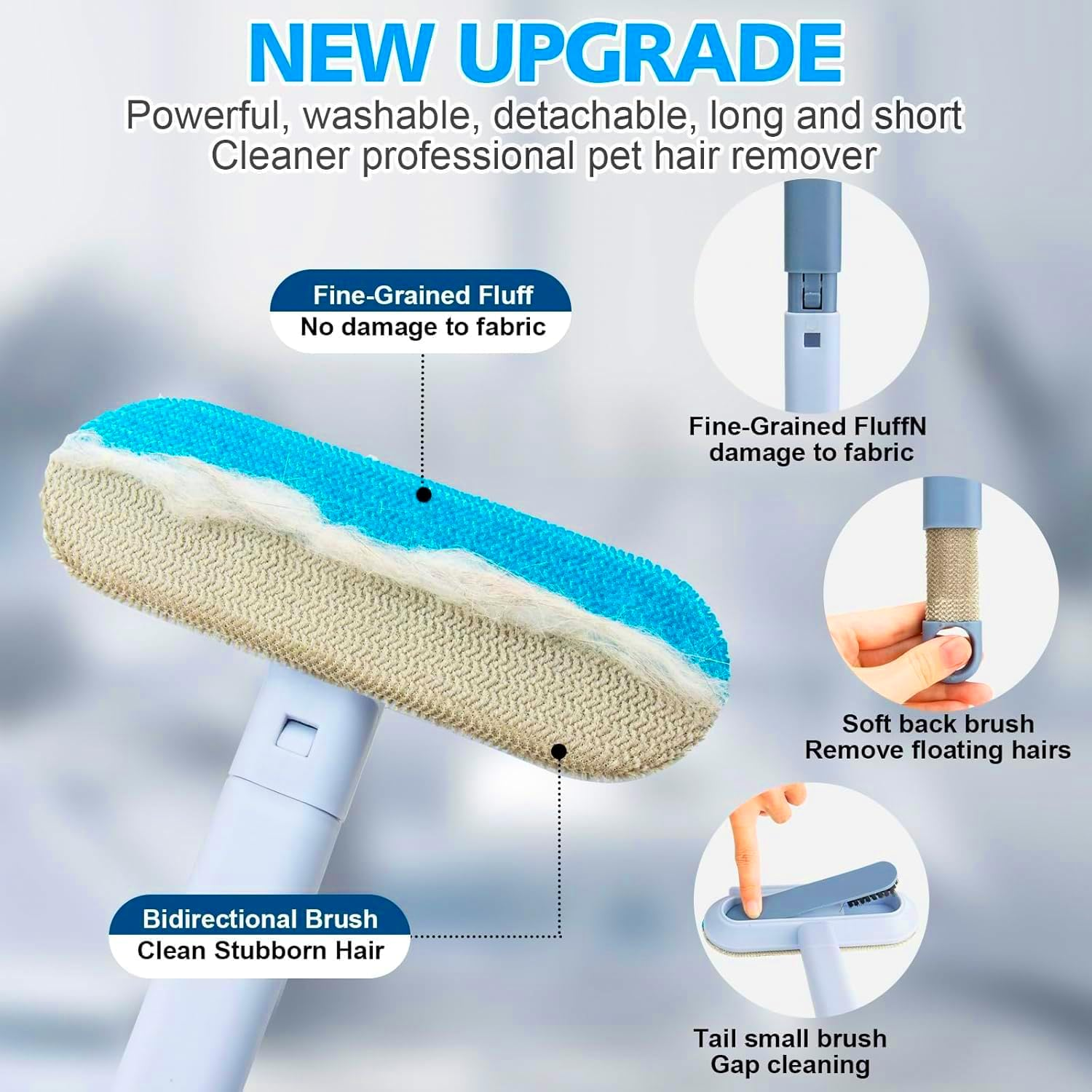 Reusable Pet Hair Remover for Dogs & Cats, Washable Lint Cleaner for Furniture, Couch, Carpet, Car Seat, Clothing, Bedding image number 5