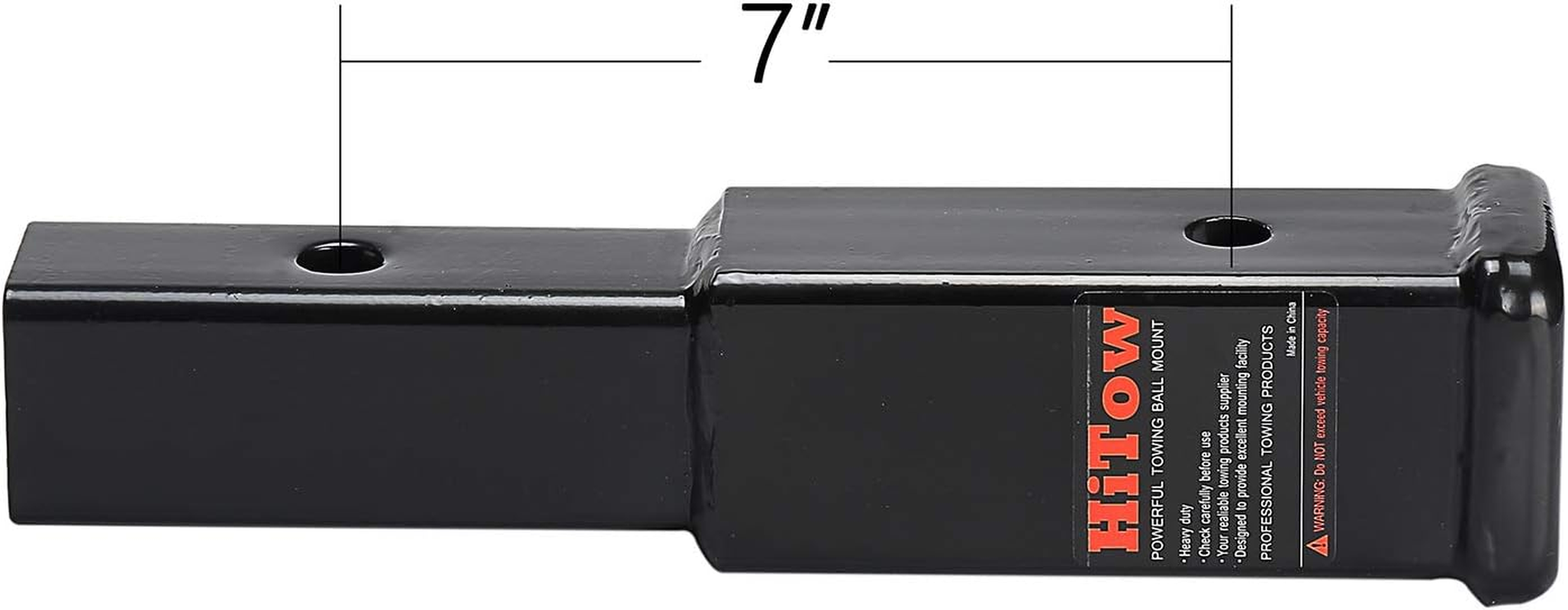 Hitow Trailer Hitch Receiver Tube Extenders, 7" Length image number 2