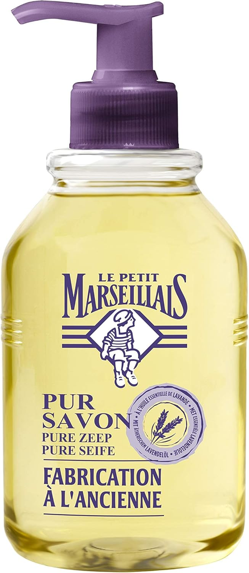 Le Petit Marseillais Pur Savon Nourishing Hand Soap with Lavender Essential Oil Refillable 300Ml
