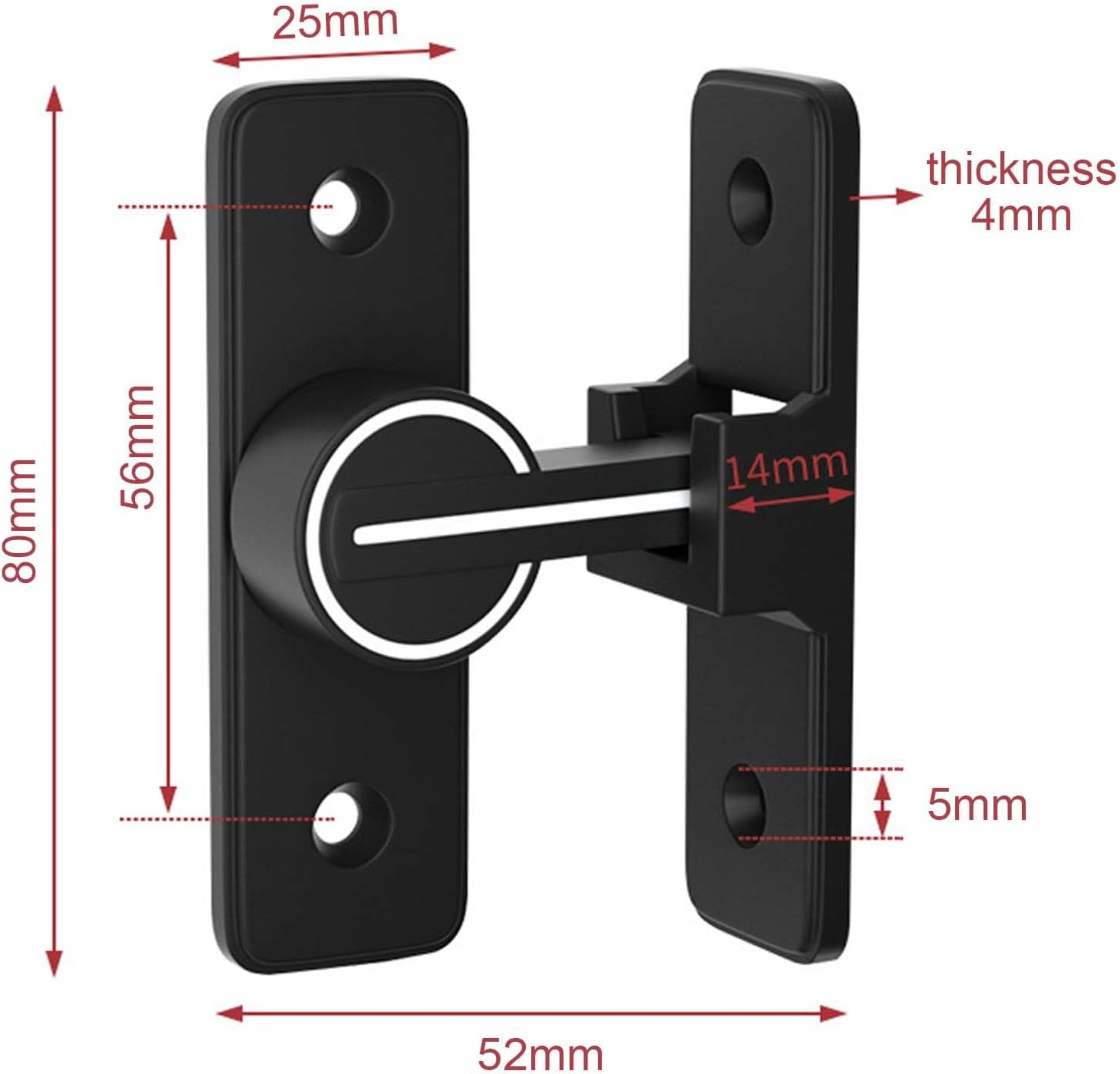 Sliding Door Lock 90 Degree Luminous Barn Door Latch Lock, Luminous Sliding Door Latch Lock, Barn Door Locks and Latches 90 Degree Flip Barn Door Latch Sliding, Heavy Duty Gate Latch Clasp Lock image number 6