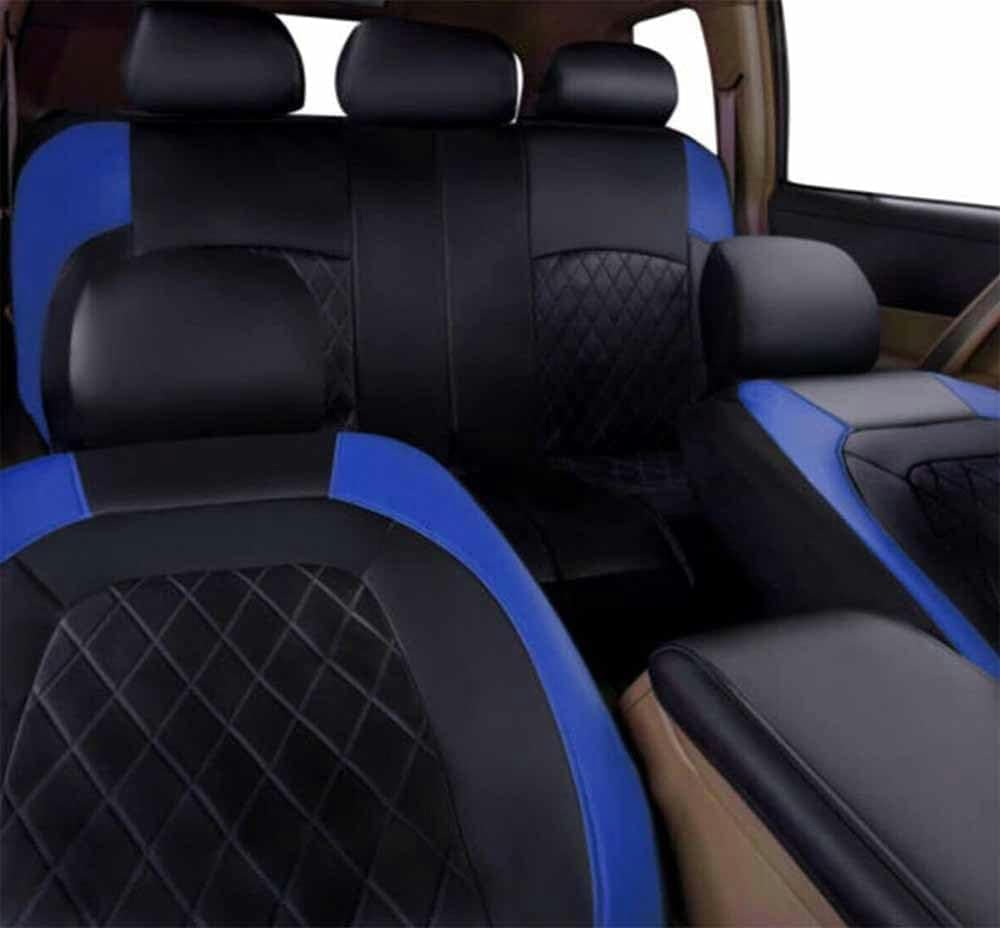 FROON Car Seat Covers Suitable for Mini Cooper R50 R52 R53 R56 R57 R58 F55 F56 F57 Countryman R60 F60 Car Seat Cover Accessories, Black Blue - Black Blue image number 6